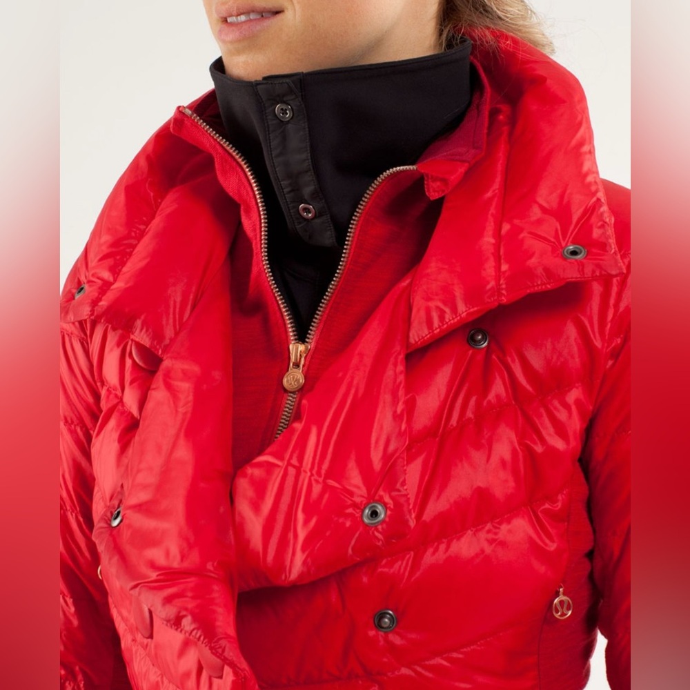 lululemon athletica Vibrant Red Quilted Puffer Jacket - Picture 2 of 16